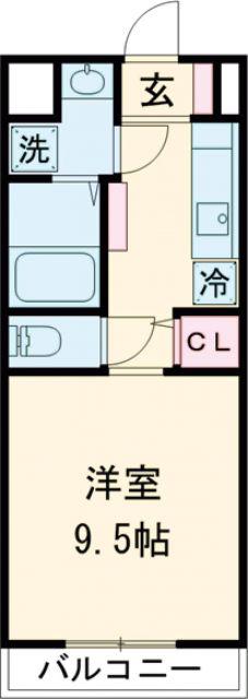 幸マンション(1K/2階)の間取り写真