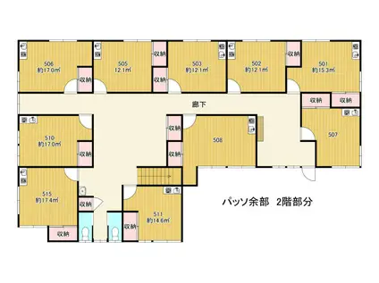 パッソ余部(ワンルーム/2階)の間取り写真