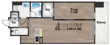 プレジオ永和ASIAN(1LDK/9階)の間取り写真