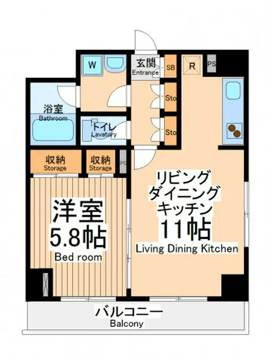 ベェルヴェル稲城 8階階 間取り