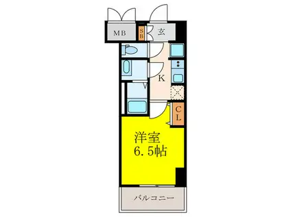 アルティザ江坂(1K/2階)の間取り写真