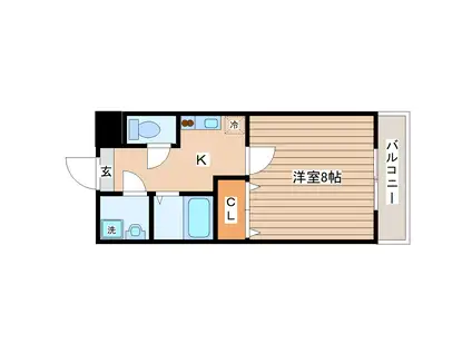 アミーゴ・タックII(1K/2階)の間取り写真