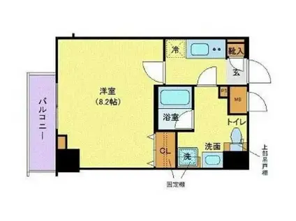 LEXE文京白山(1K/3階)の間取り写真