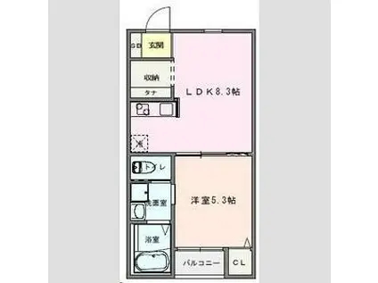 COSMO VILLA KASUKABE(1LDK/2階)の間取り写真