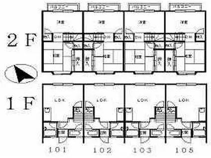 ハイム森広(2DK/1階)の間取り写真