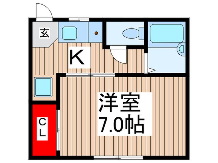 メゾン西船(1K/1階)の間取り写真