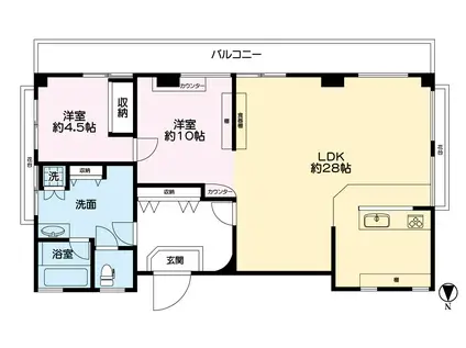 コーポCHK(2LDK/3階)の間取り写真