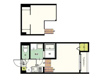 LESPACE CHOUETTE(1K/2階)の間取り写真