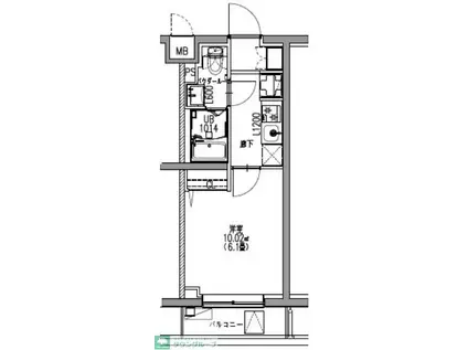 S-RESIDENCE行徳COURANT(1K/1階)の間取り写真