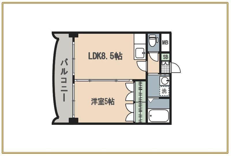 ロイヤルセンターBLD(1LDK/12階)の間取り写真