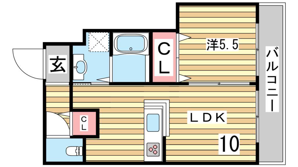 プロヴァンス壱番館(1LDK/1階)の間取り写真