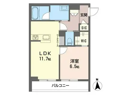 セゾン サフィール(1LDK/3階)の間取り写真