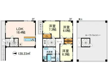 ガーデンテラス中板橋(3LDK/2階)の間取り写真