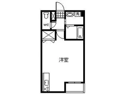 メゾン・スマイル(ワンルーム/2階)の間取り写真