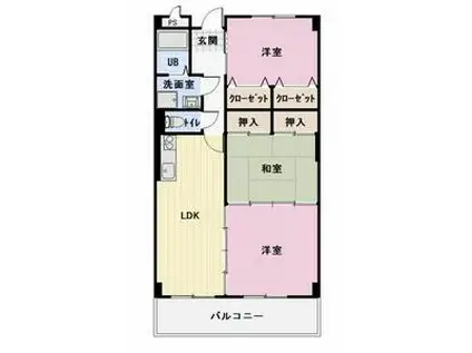 リンピア・ガーデンスクエア(3LDK/1階)の間取り写真