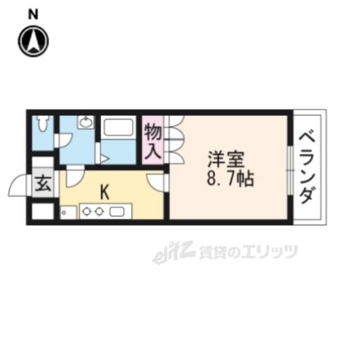 アスキット ソレイユ(1K/2階)の間取り写真