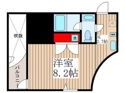 CORTE(1K/4階)の間取り写真