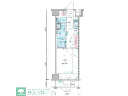 GENOVIA 五反野 SKYGARDEN(1K/7階)の間取り写真