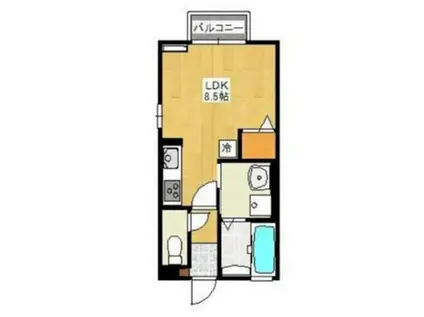 アーバンFUJI(ワンルーム/2階)の間取り写真