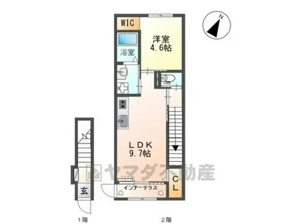 セレーナ(1LDK/2階)の間取り写真