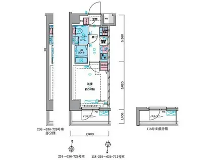 ジェノヴィアお花茶屋IIスカイガーデン(1K/1階)の間取り写真