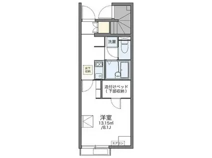 レオネクストフィロ前沢宿I(1K/1階)の間取り写真