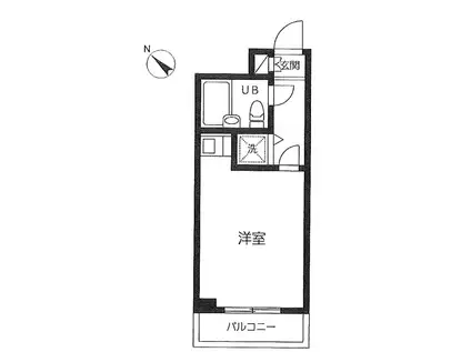 ライオンズステーションプラザ南林間(ワンルーム/3階)の間取り写真