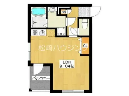 TY HOUSE(ワンルーム/2階)の間取り写真