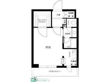 ルーブル学芸大学五番館(1K/3階)の間取り写真