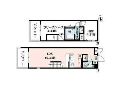AMIRL PREMIER IMAIKEアミ(2LDK/4階)の間取り写真