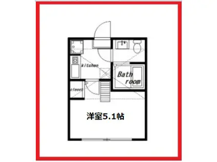 ステージ東立石(1K/1階)の間取り写真