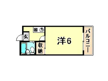 アイアンロフト(1K/1階)の間取り写真