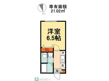 幕張町共同(1K/1階)の間取り写真