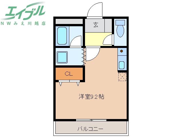 エルガーデン(ワンルーム/1階)の間取り写真