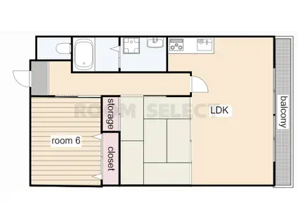 エクセラ大野木II番館(2LDK/1階)の間取り写真