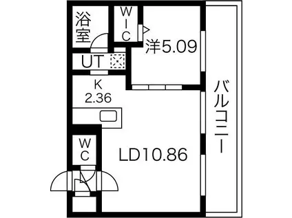 ARTURA(1LDK/2階)の間取り写真