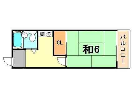 下沢ヤングハイツ(1K/4階)の間取り写真