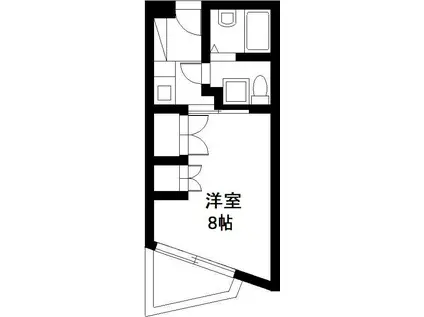 リ・バースコート木花台(1K/3階)の間取り写真