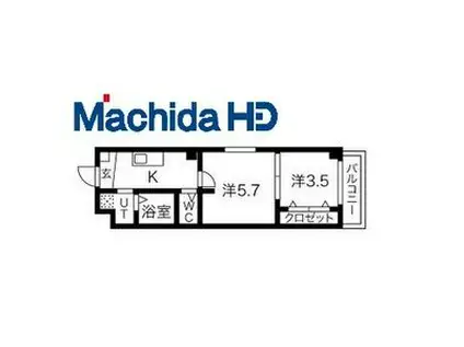 エヌエムサンカンテ(2K/1階)の間取り写真