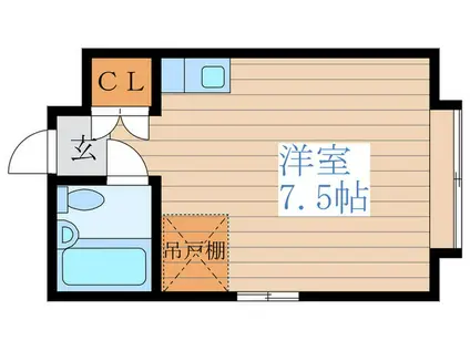 ＪＲ総武線 阿佐ケ谷駅 徒歩5分 2階建 築41年(ワンルーム/1階)の間取り写真