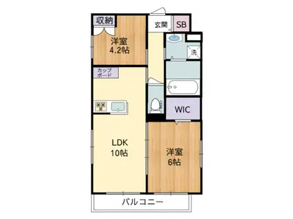 SEASONS VILLA(2LDK/1階)の間取り写真