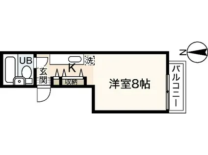 シャトレ天神(ワンルーム/5階)の間取り写真