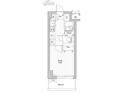 レジデンス横浜天王町(1K/6階)の間取り写真