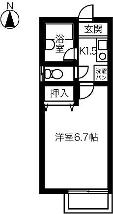LIBERTY SPACE(1K/1階)の間取り写真
