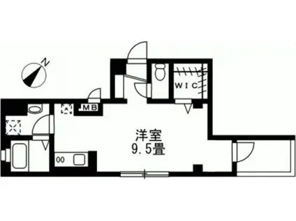 エミネンスハイム(ワンルーム/3階)の間取り写真