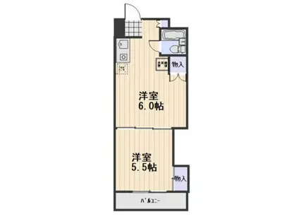 オークタウンマンション(2K/2階)の間取り写真