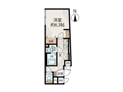 VILLA ARPEGGIO(1K/4階)の間取り写真