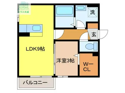 メゾン・ラ・パトリア G(1LDK/1階)の間取り写真