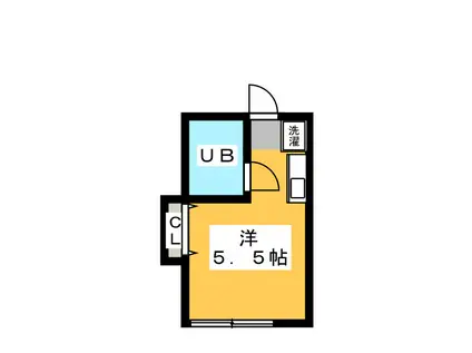 メリディアン巣鴨B棟(ワンルーム/1階)の間取り写真