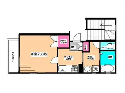 メルヴェーユ(1K/3階)の間取り写真